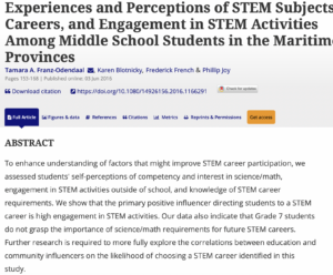 Experiences and Perceptions of STEM