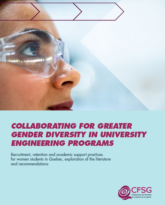 Report cover featuring a side profile of a woman wearing clear goggles